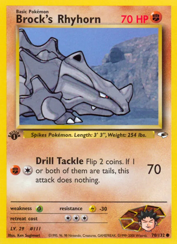 Brock's Rhyhorn Gym Heroes 70/132