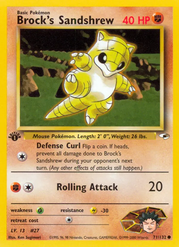Brock's Sandshrew Gym Heroes 71/132