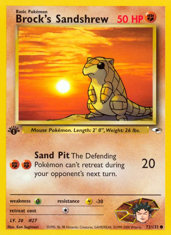 Brock's Sandshrew Gym Heroes 72/132