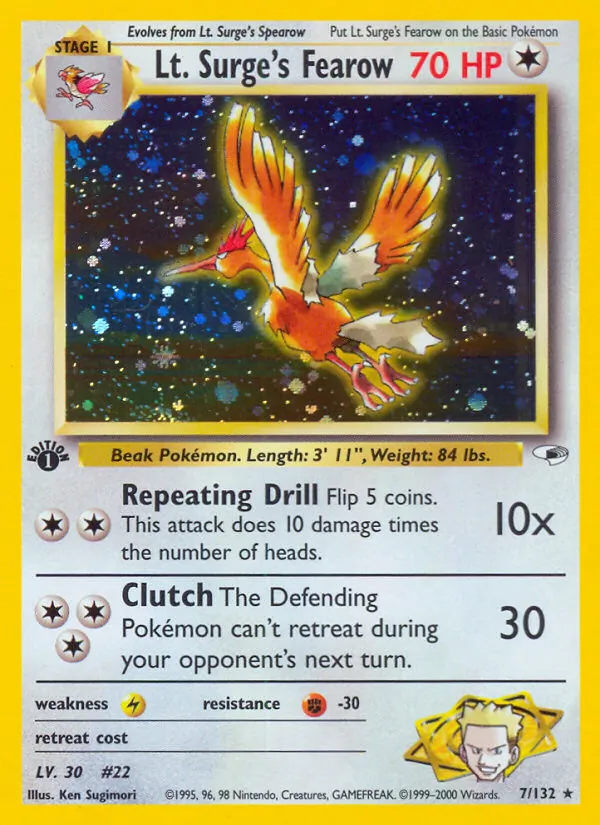 Lt. Surge's Fearow Gym Heroes 7/132