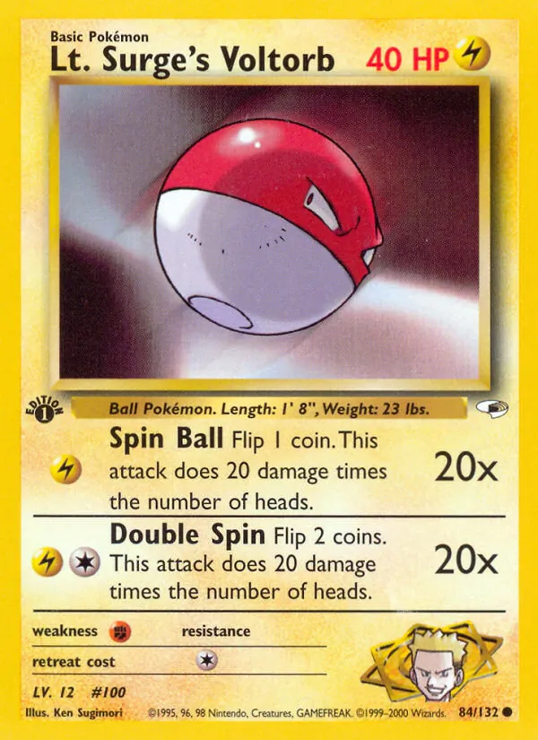Lt. Surge's Voltorb Gym Heroes 84/132