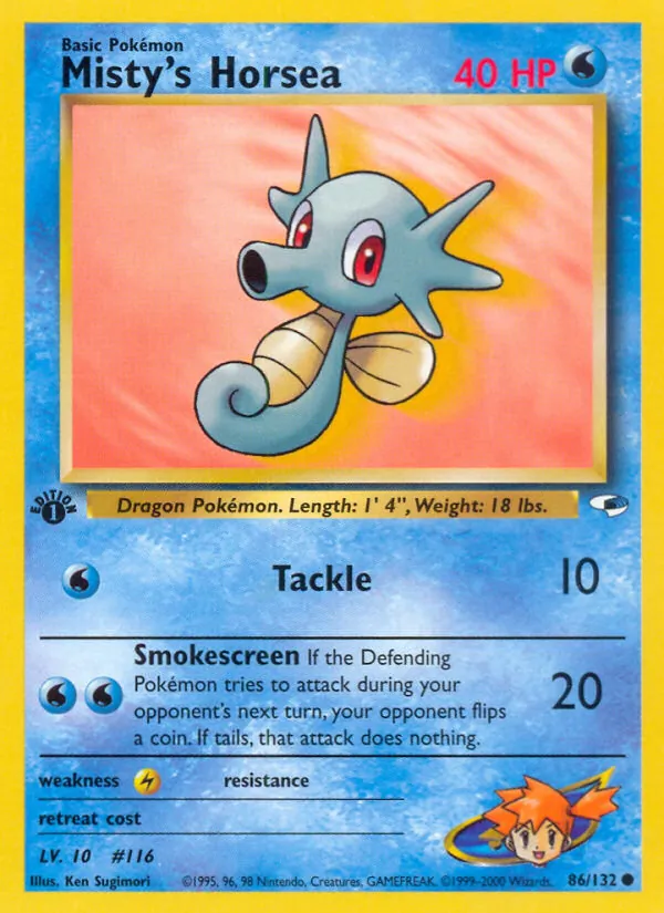 Misty's Horsea Gym Heroes 86/132