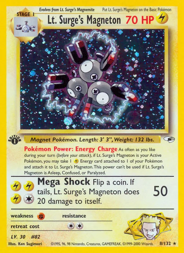 Lt. Surge's Magneton Gym Heroes 8/132