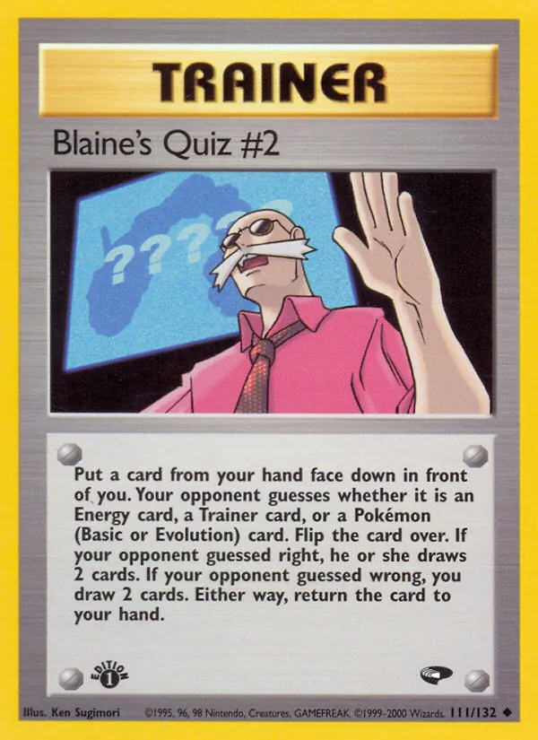 Blaine's Quiz #2 Gym Challenge 111/132