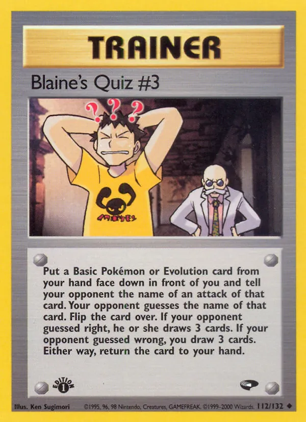 Blaine's Quiz #3 Gym Challenge 112/132