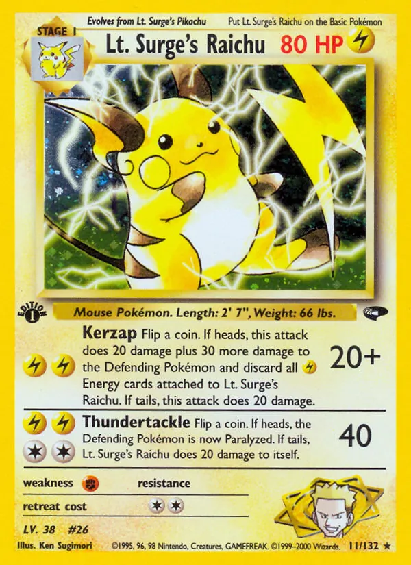 Lt. Surge's Raichu Gym Challenge 11/132