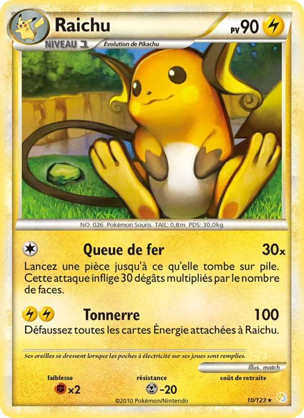 Raichu HeartGold SoulSilver 10/123