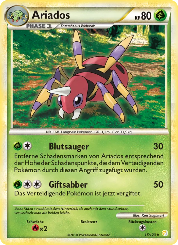 Ariados HeartGold SoulSilver 15/123