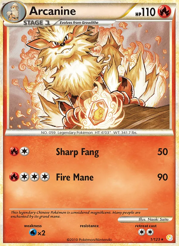 Arcanine HeartGold SoulSilver 1/123