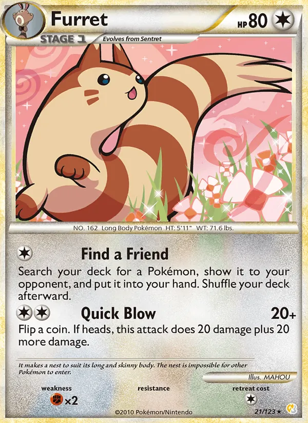 Furret HeartGold SoulSilver 21/123