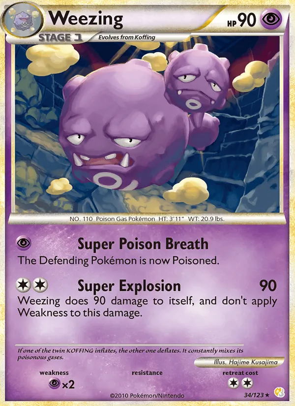 Weezing HeartGold SoulSilver 34/123