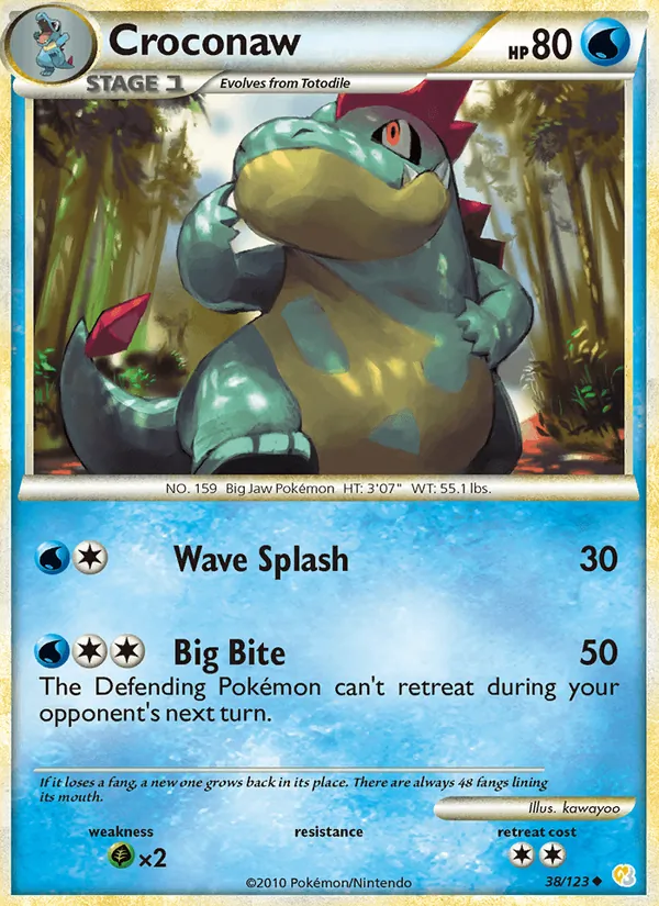 Croconaw HeartGold SoulSilver 38/123