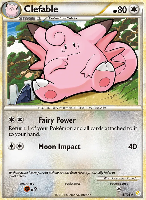 Clefable HeartGold SoulSilver 3/123
