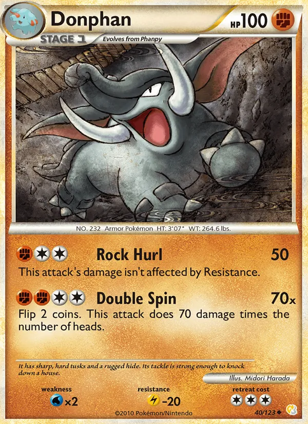 Donphan HeartGold SoulSilver 40/123