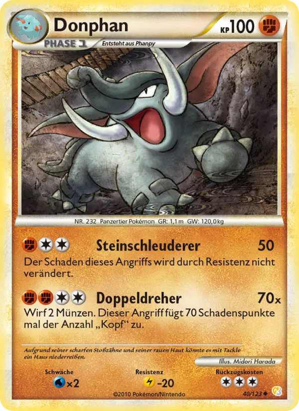 Donphan HeartGold SoulSilver 40/123
