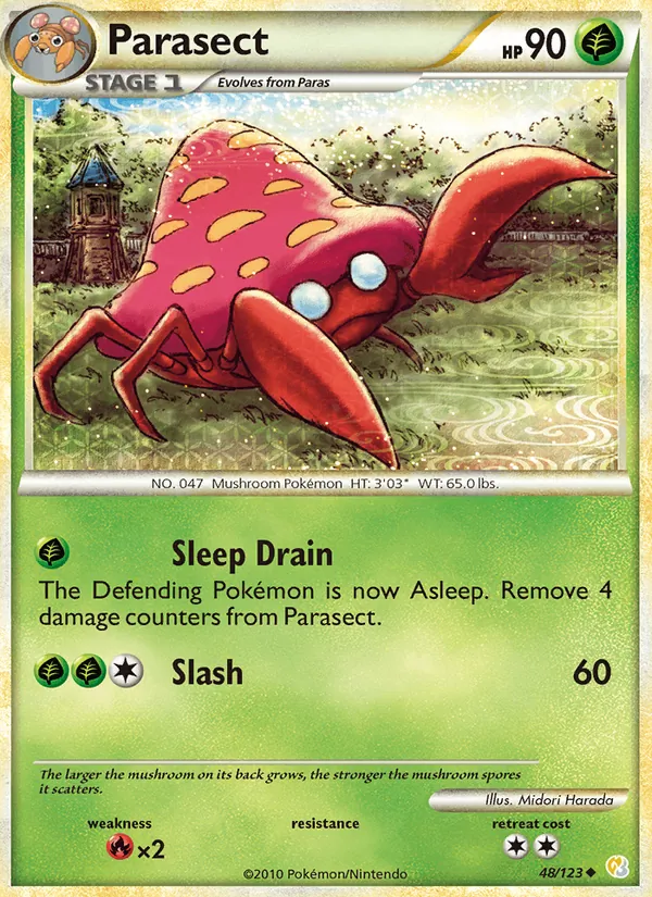 Parasect HeartGold SoulSilver 48/123