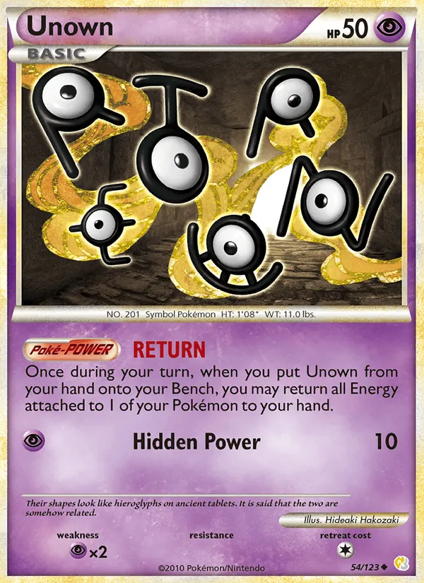 Unown HeartGold SoulSilver 54/123