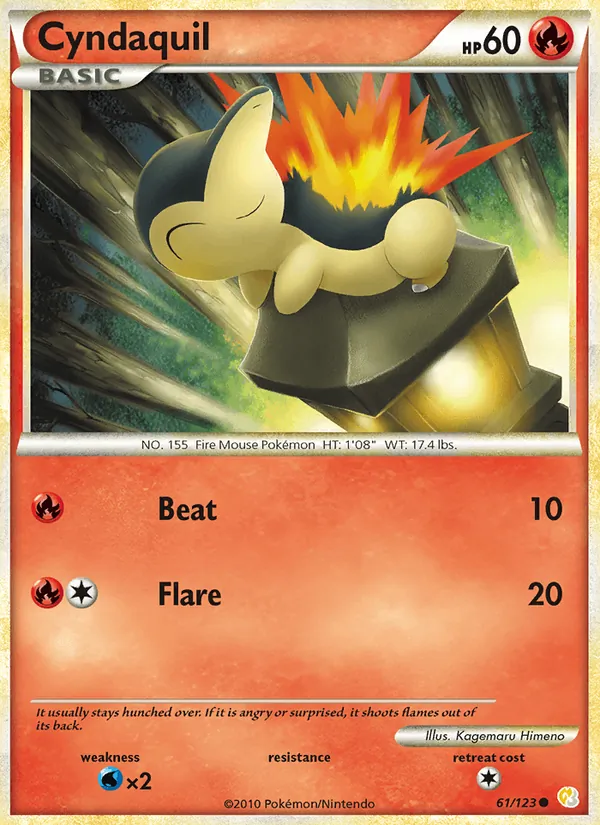 Cyndaquil HeartGold SoulSilver 61/123