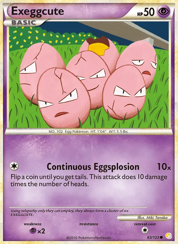 Exeggcute HeartGold SoulSilver 63/123