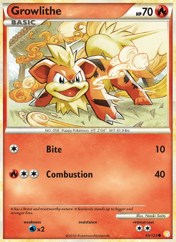 Growlithe HeartGold SoulSilver 65/123