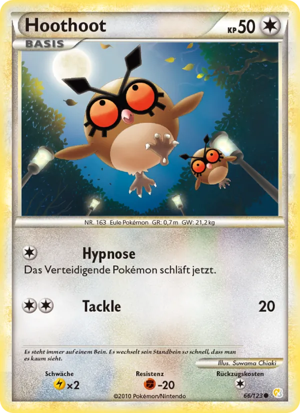 Hoothoot HeartGold SoulSilver 66/123