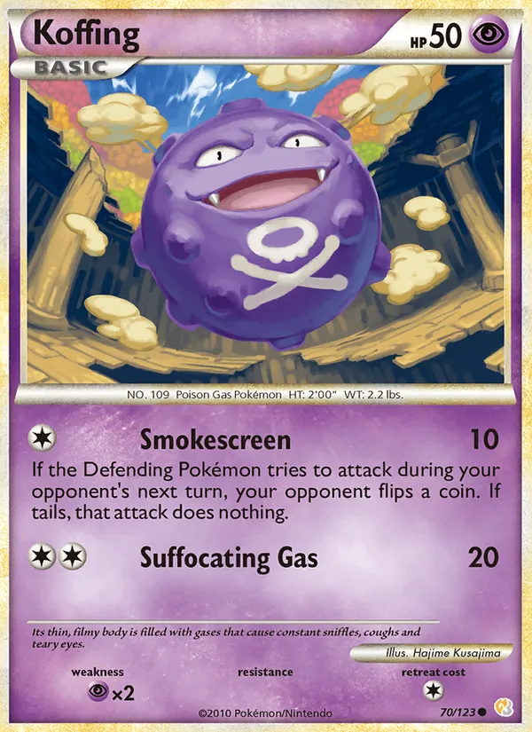 Koffing HeartGold SoulSilver 70/123
