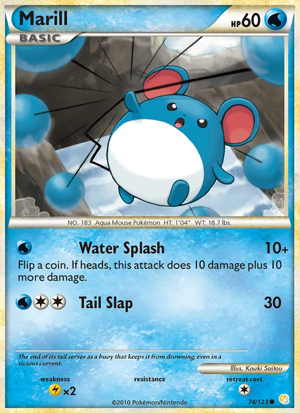 Marill HeartGold SoulSilver 74/123