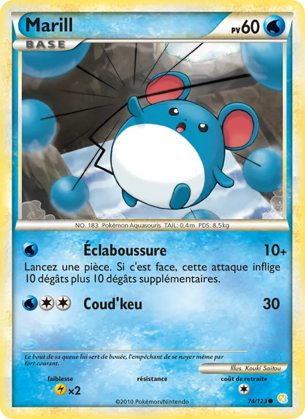 Marill HeartGold SoulSilver 74/123
