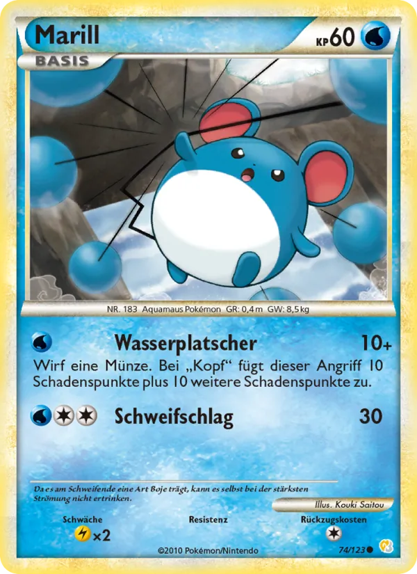 Marill HeartGold SoulSilver 74/123