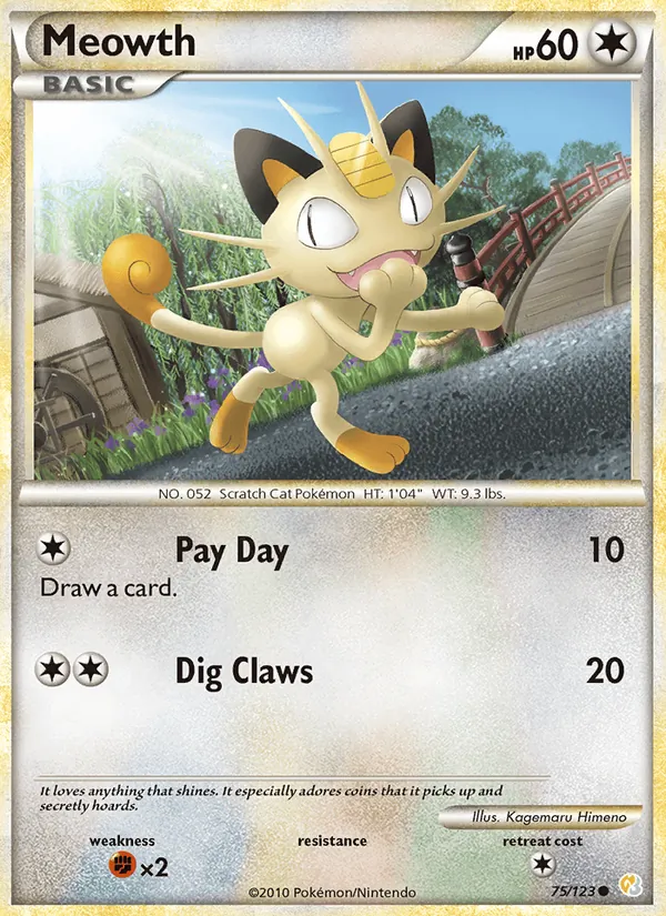 Meowth HeartGold SoulSilver 75/123