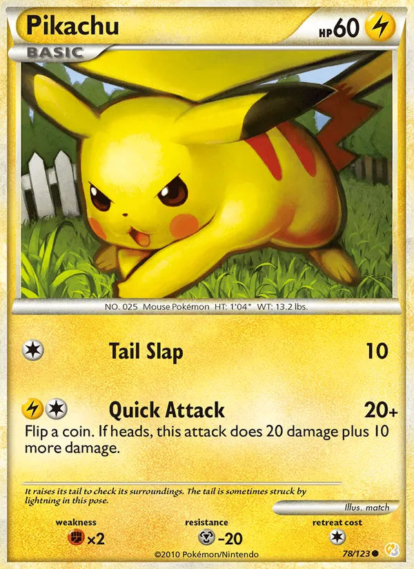 Pikachu HeartGold SoulSilver 78/123