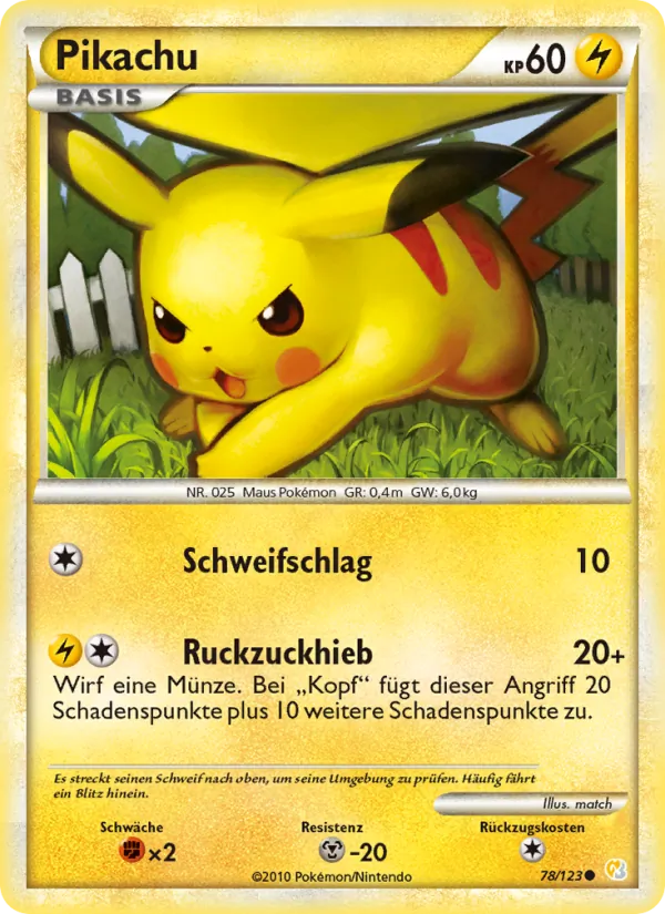 Pikachu HeartGold SoulSilver 78/123