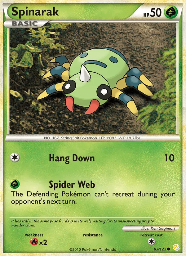 Spinarak HeartGold SoulSilver 83/123