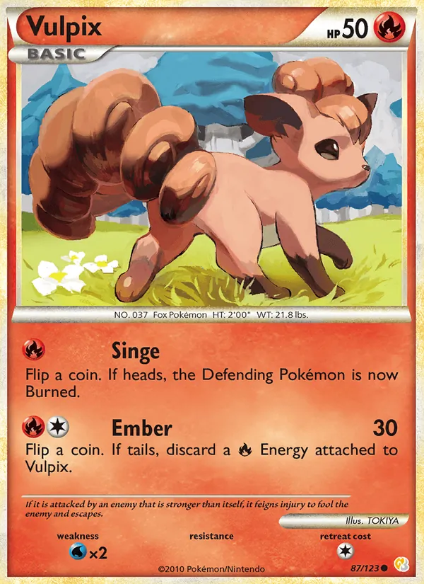Vulpix HeartGold SoulSilver 87/123