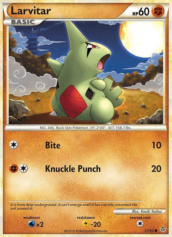 Larvitar Revelado 51/95