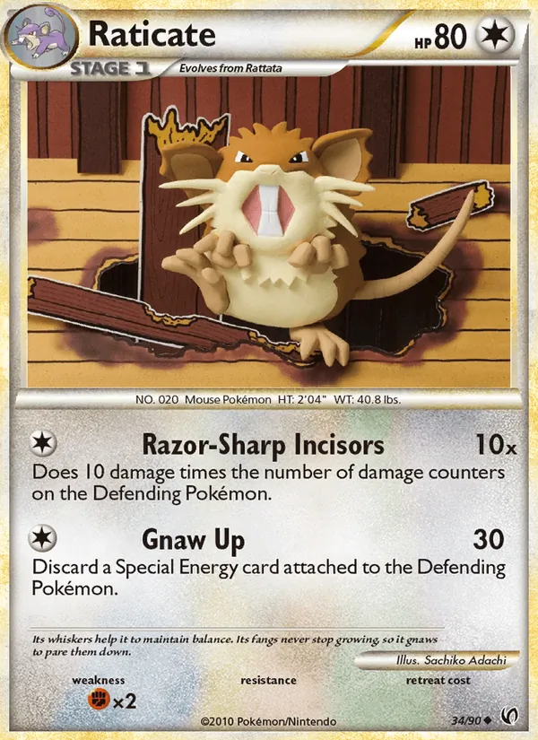 Raticate Undaunted 34/90