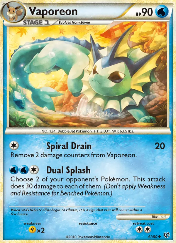 Vaporeon Destemido 41/90