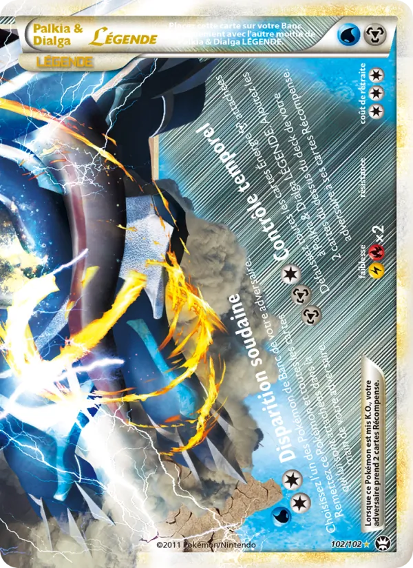Palkia & Dialga LÉGENDE Triomphant 102/102