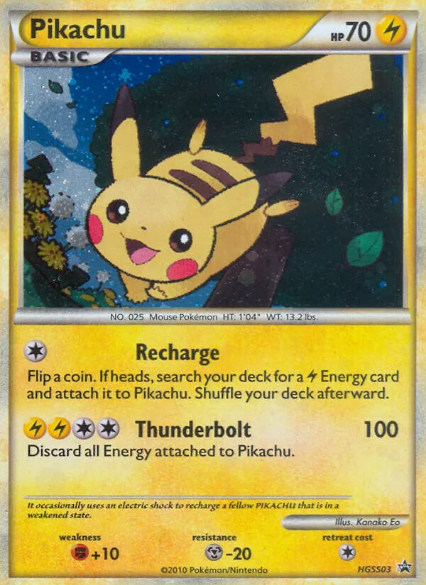 Pikachu HGSS Black Star Promos HGSS03/25
