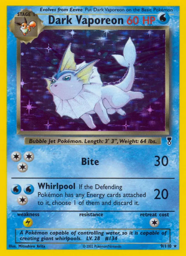 Dark Vaporeon Legendary Collection 9/110