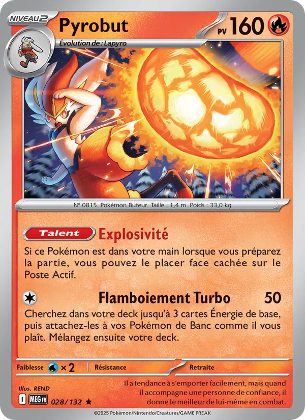 Pyrobut Méga-Évolution 028/132