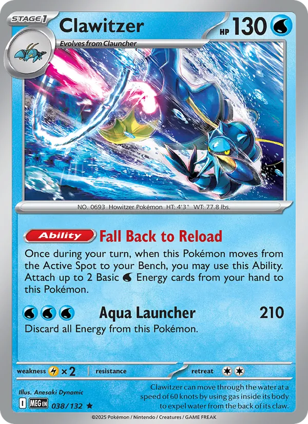 Clawitzer Mega Evolution 038/132