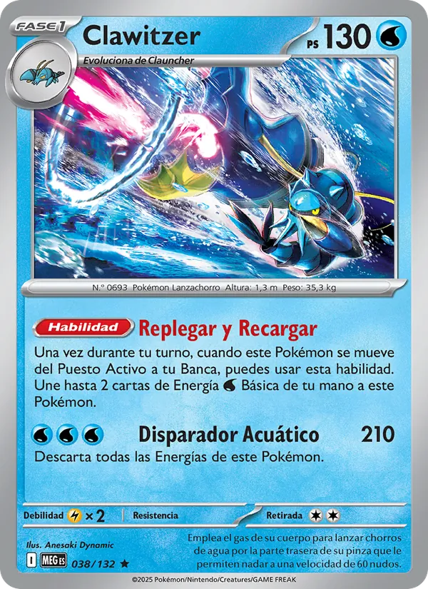 Clawitzer Megaevolución 038/132
