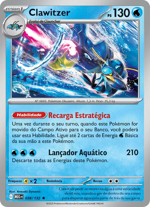 Clawitzer Megaevolução 038/132