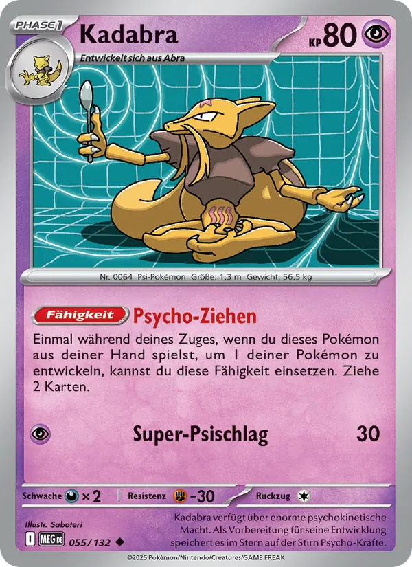 Kadabra Mega-Entwicklung 055/132