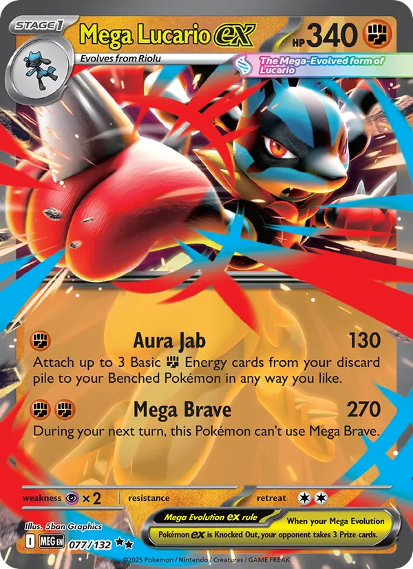 Mega Lucario ex Mega Evolution 077/132