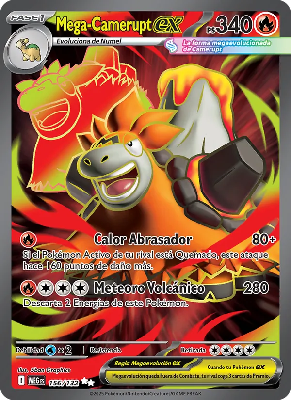 Mega-Camerupt ex Megaevolución 156/132