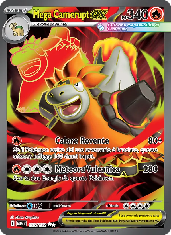 Mega Camerupt-ex Megaevoluzione 156/132