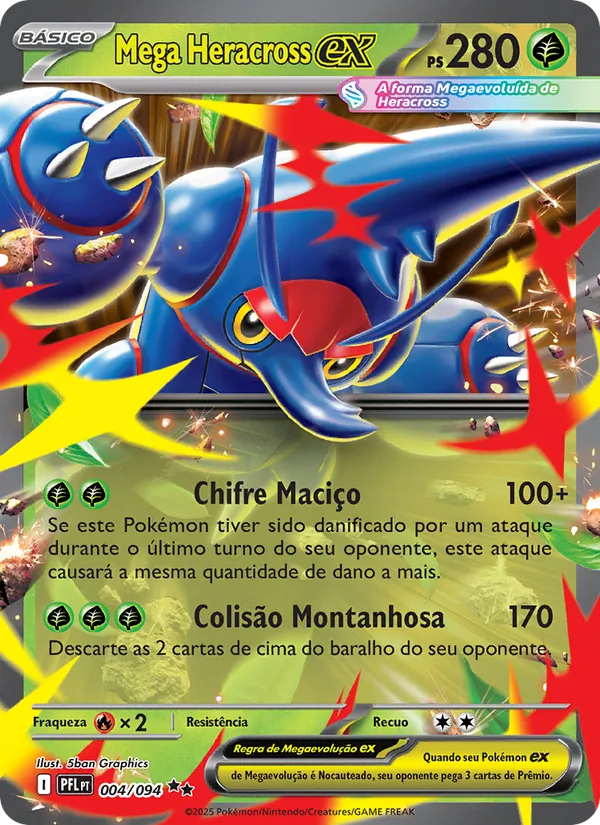 Mega Heracross ex Fogo Fantasmagórico 004/94