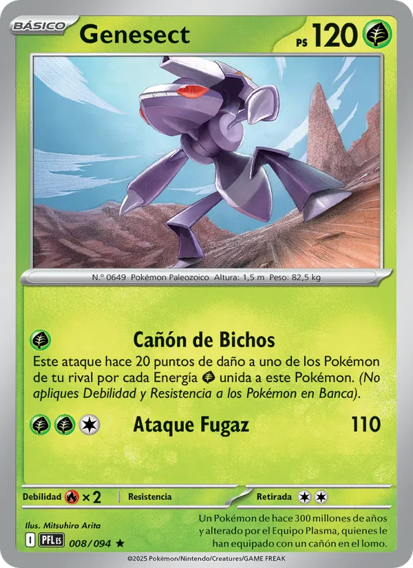 Genesect Fuegos Fantasmales 008/94